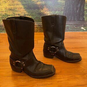 Vulcan Motorcycle Boots Black Leather Size 8.5 Women's